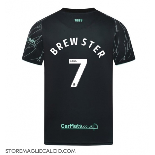 Sheffield United Rhian Brewster #7 Maglia Gara Trasferta Repliche 2024-25 Maniche Corte Sheffield United Rhian Brewster #7 Maglia Gara Trasferta Repliche 2024-25 Maniche Corte